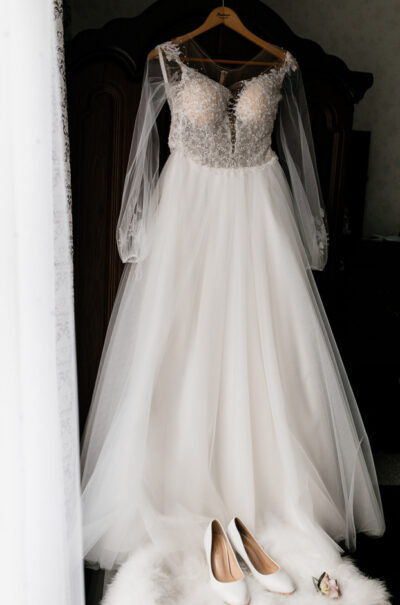 white wedding dress